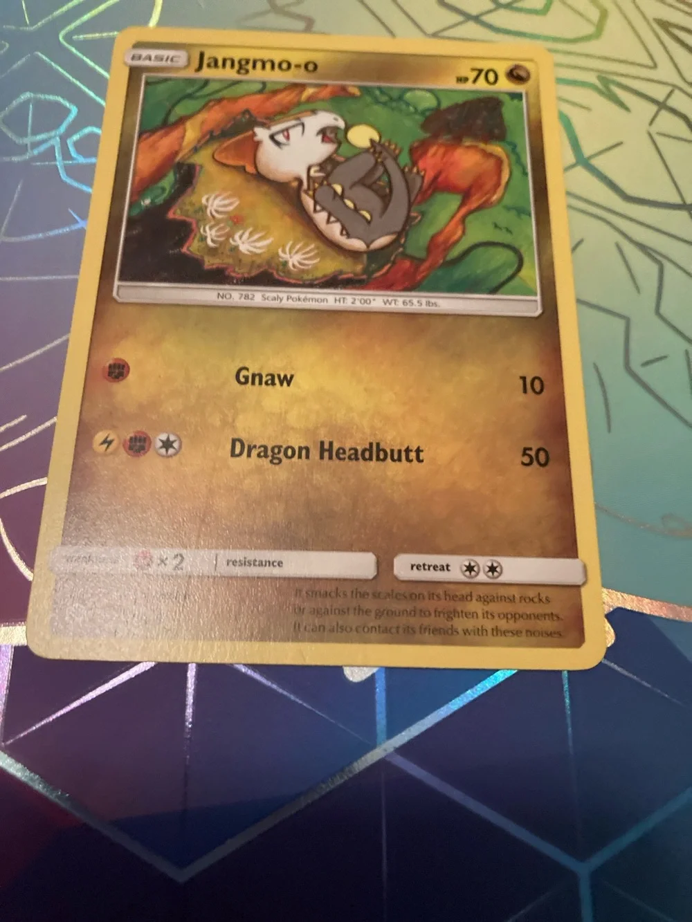 Pokemon Jangmo-o Trading Card - Yellow